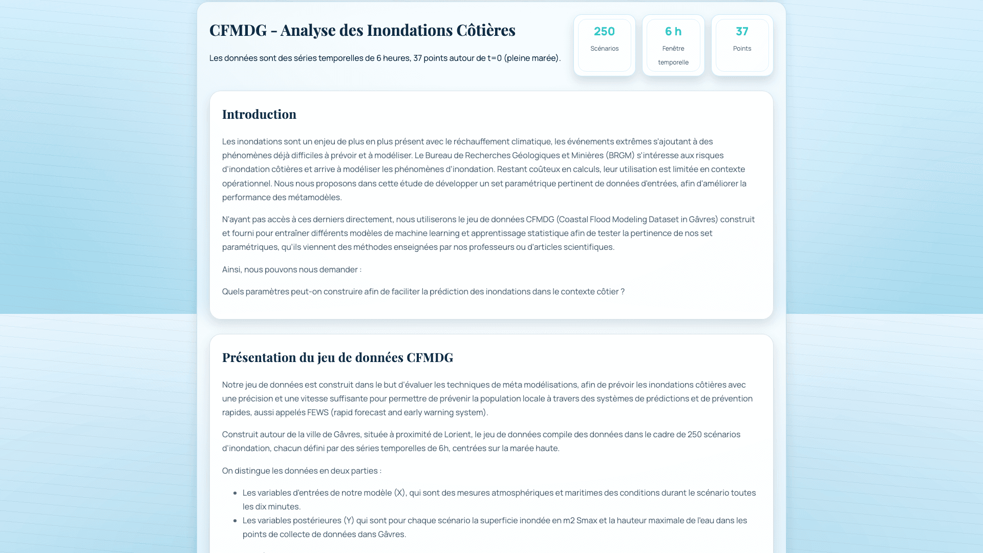 Capture du dashboard Data Science CFMDG