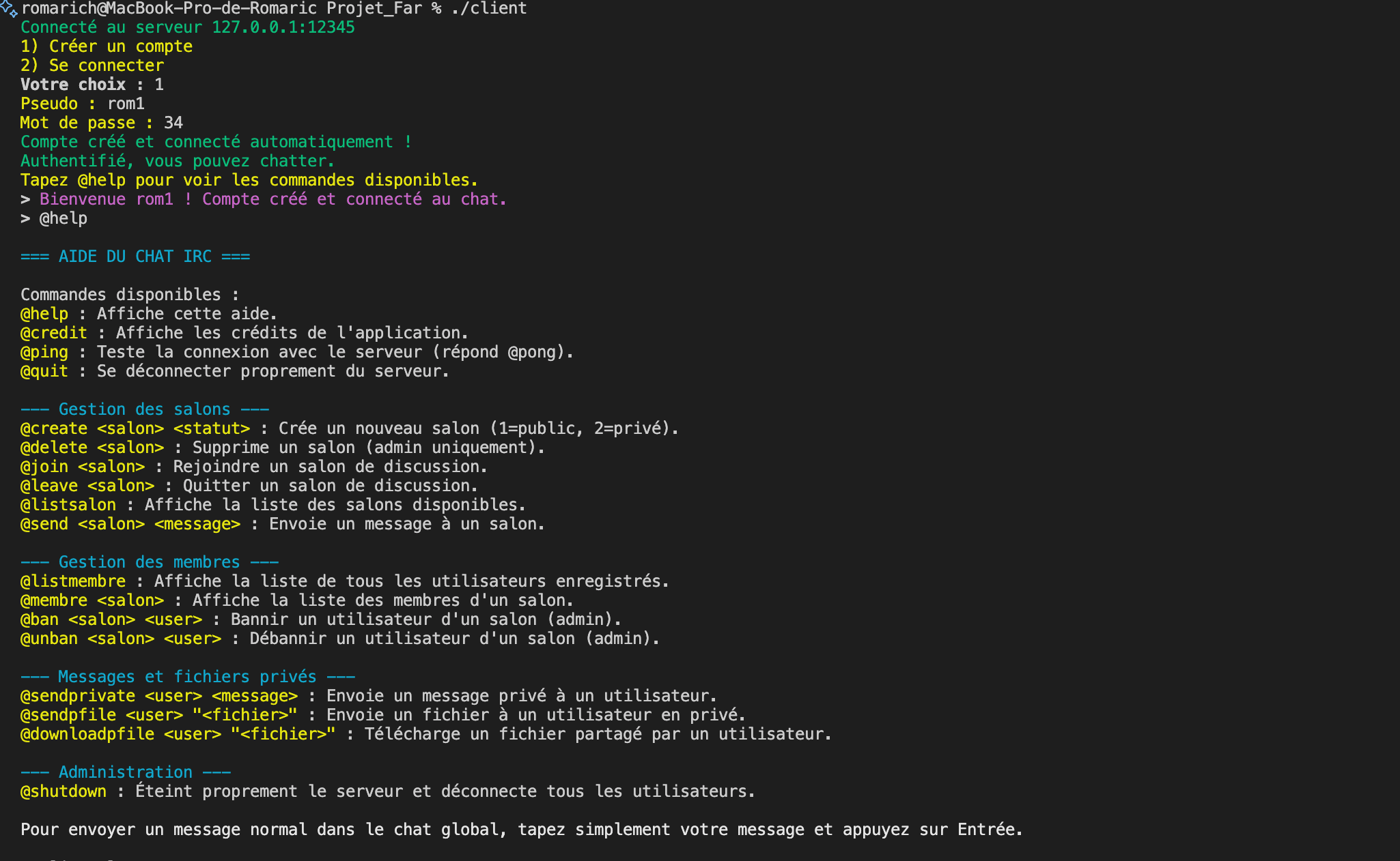 Capture du système de messagerie distribué FAR